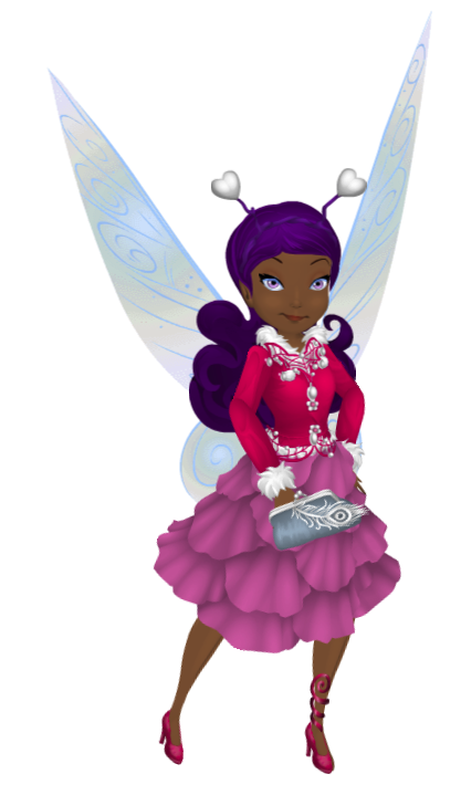 Silver dressed as 1999 Holiday Barbie.png