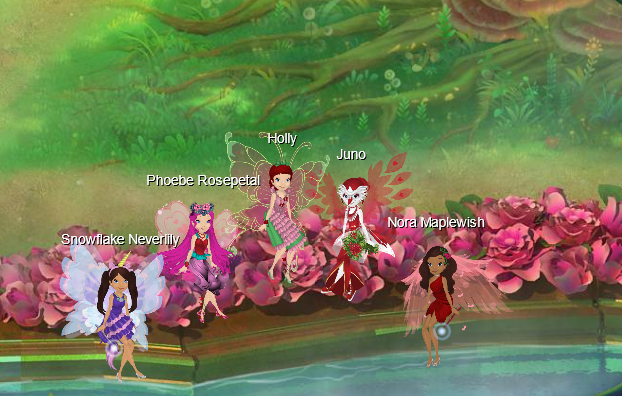 hanging out at waterlilly pool
