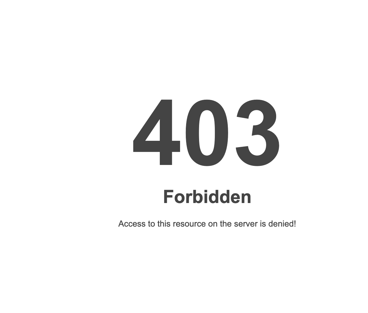 403 error